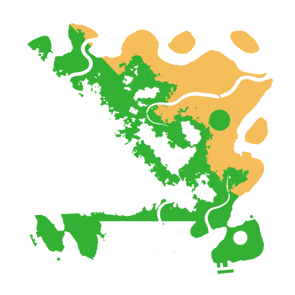 Biome Rust Map: Procedural Map, Size: 3700, Seed: 304071280