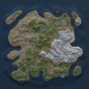 Thumbnail Rust Map: Procedural Map, Size: 3500, Seed: 462871691, 16 Monuments