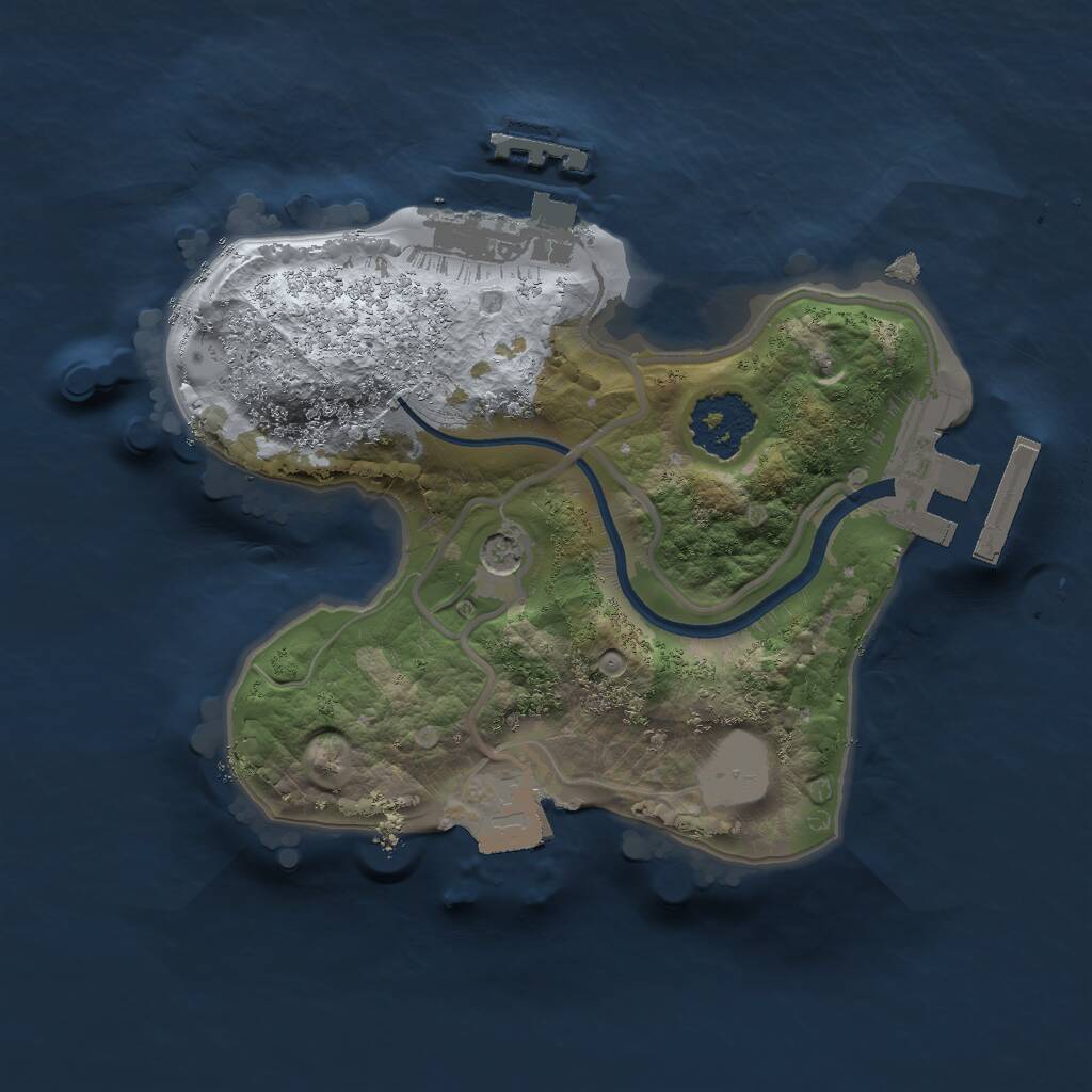 Rust Map: Procedural Map, Size: 1700, Seed: 648252, 4 Monuments