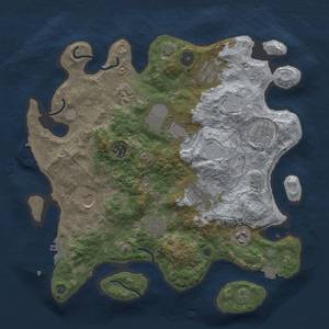 Thumbnail Rust Map: Procedural Map, Size: 3500, Seed: 460769302, 18 Monuments