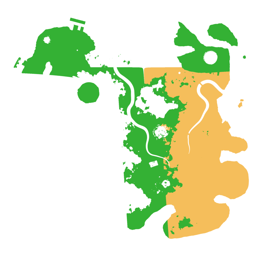 Biome Rust Map: Procedural Map, Size: 3500, Seed: 621487951