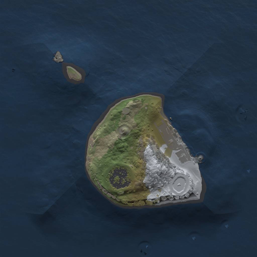 Rust Map: Procedural Map, Size: 1250, Seed: 3500, 4 Monuments