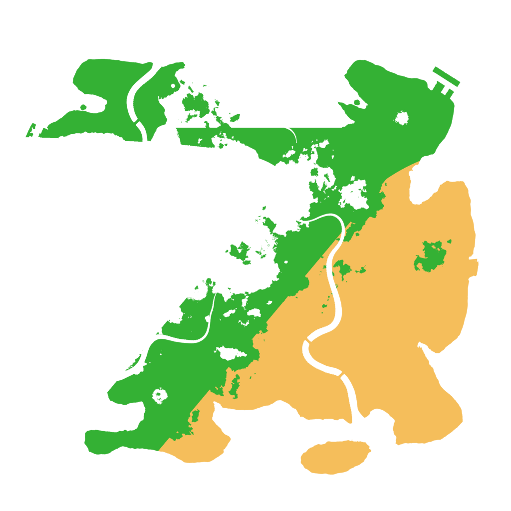 Biome Rust Map: Procedural Map, Size: 3500, Seed: 240307478