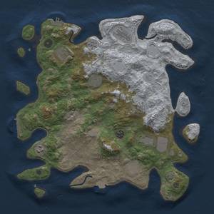 Thumbnail Rust Map: Procedural Map, Size: 3800, Seed: 47340625, 17 Monuments