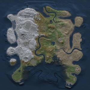 Thumbnail Rust Map: Procedural Map, Size: 3500, Seed: 616382803, 15 Monuments
