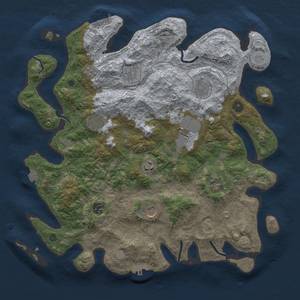 Thumbnail Rust Map: Procedural Map, Size: 4000, Seed: 979623829, 17 Monuments