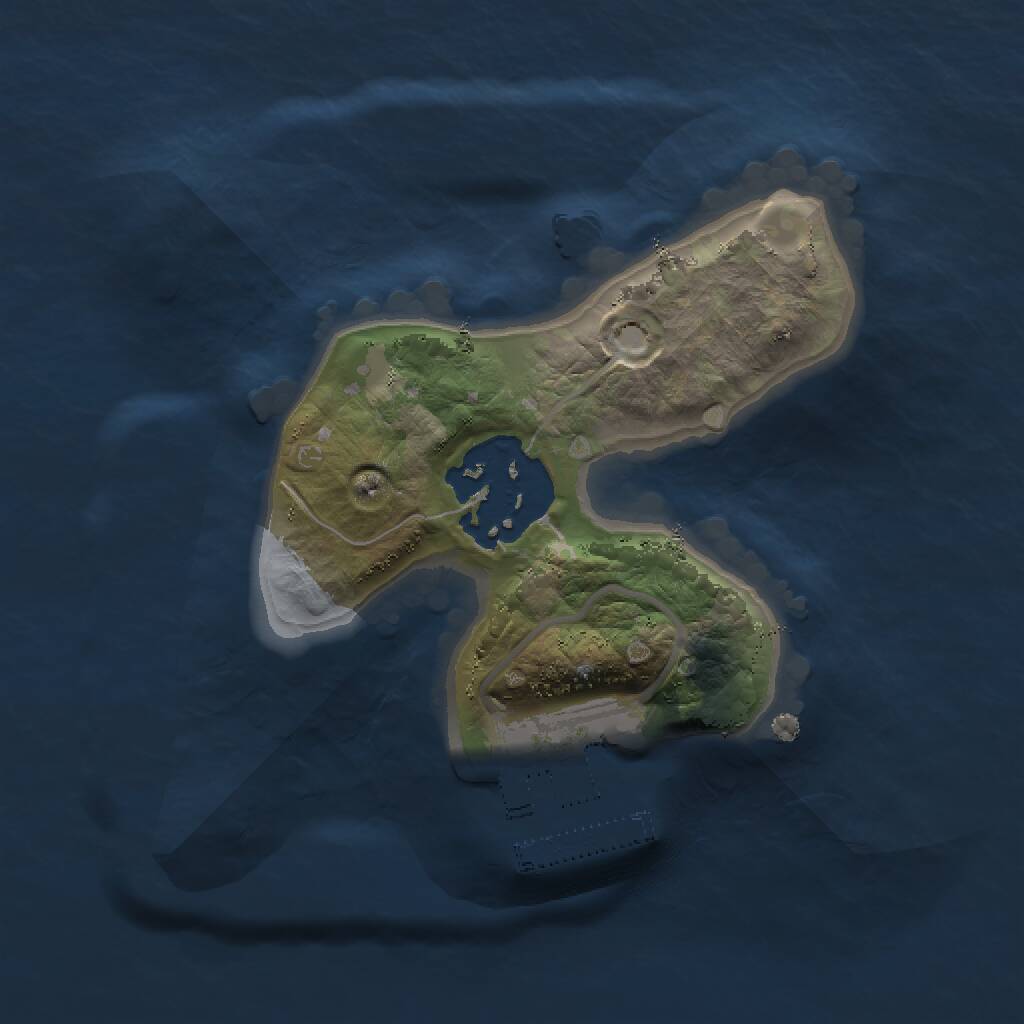 Rust Map: Procedural Map, Size: 1500, Seed: 2040098363, 3 Monuments