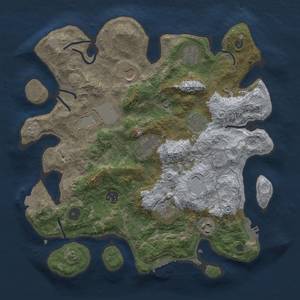 Thumbnail Rust Map: Procedural Map, Size: 3600, Seed: 10807, 17 Monuments