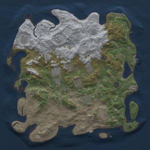 Thumbnail Rust Map: Procedural Map, Size: 4250, Seed: 1948548173, 19 Monuments