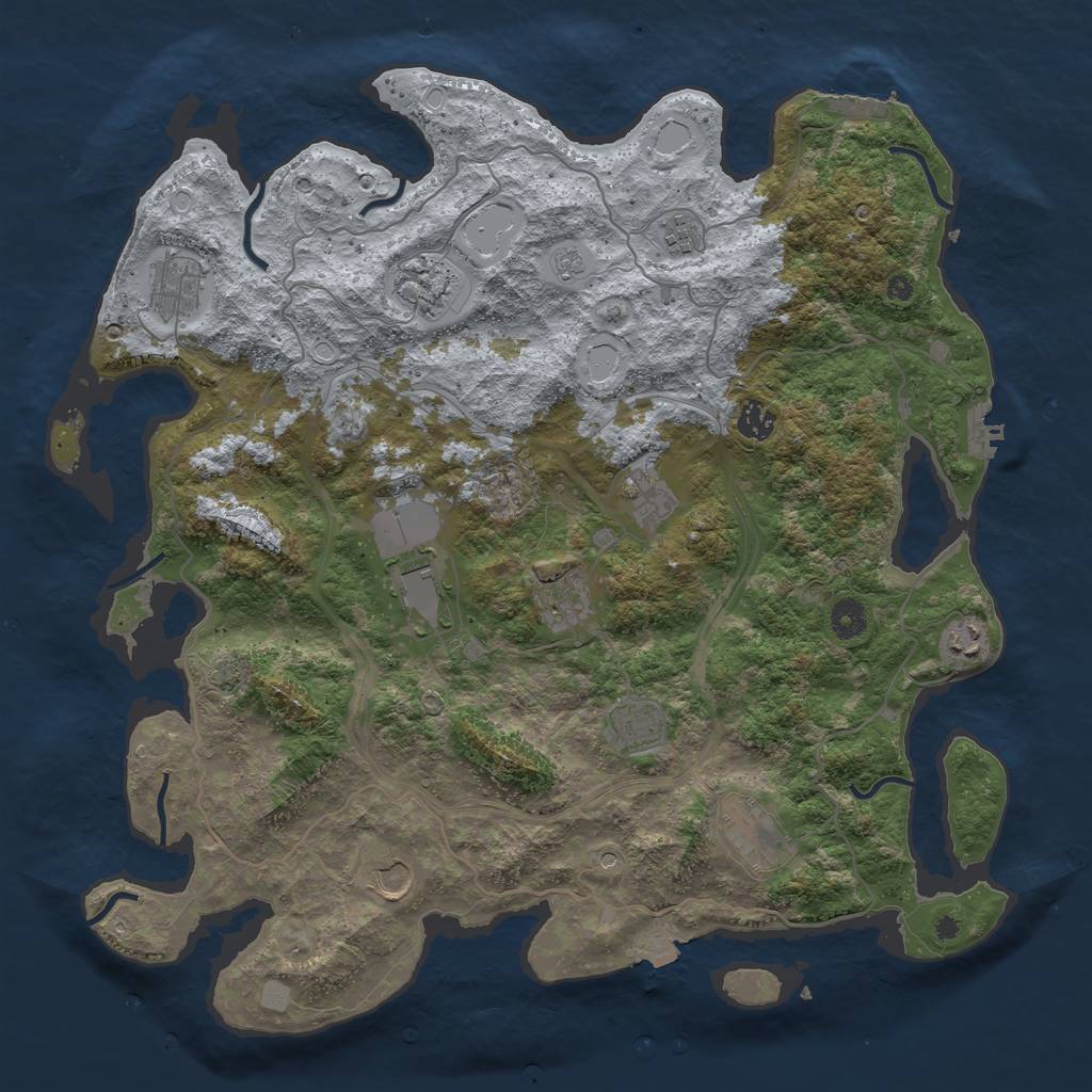 Rust Map: Procedural Map, Size: 4250, Seed: 1948548173, 19 Monuments