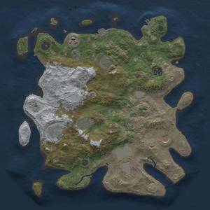 Thumbnail Rust Map: Procedural Map, Size: 3500, Seed: 26835, 16 Monuments