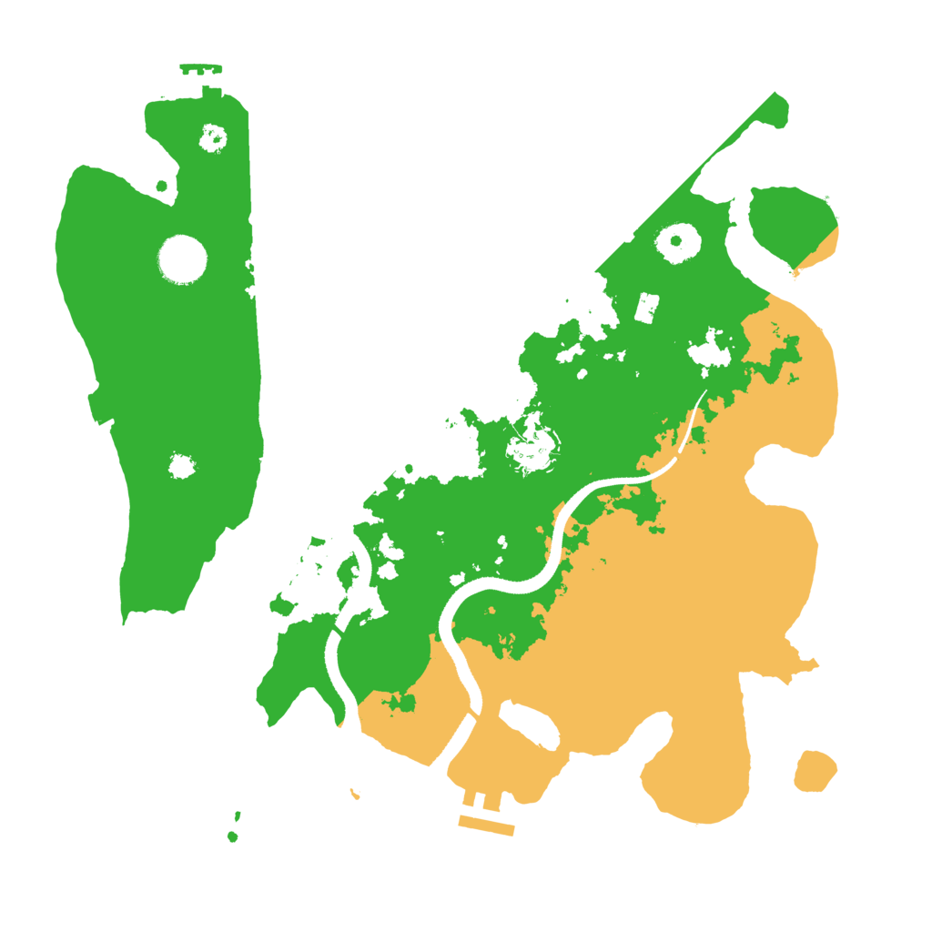 Biome Rust Map: Procedural Map, Size: 3369, Seed: 2000