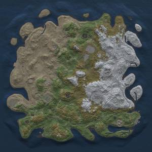 Thumbnail Rust Map: Procedural Map, Size: 4500, Seed: 1061269256, 17 Monuments