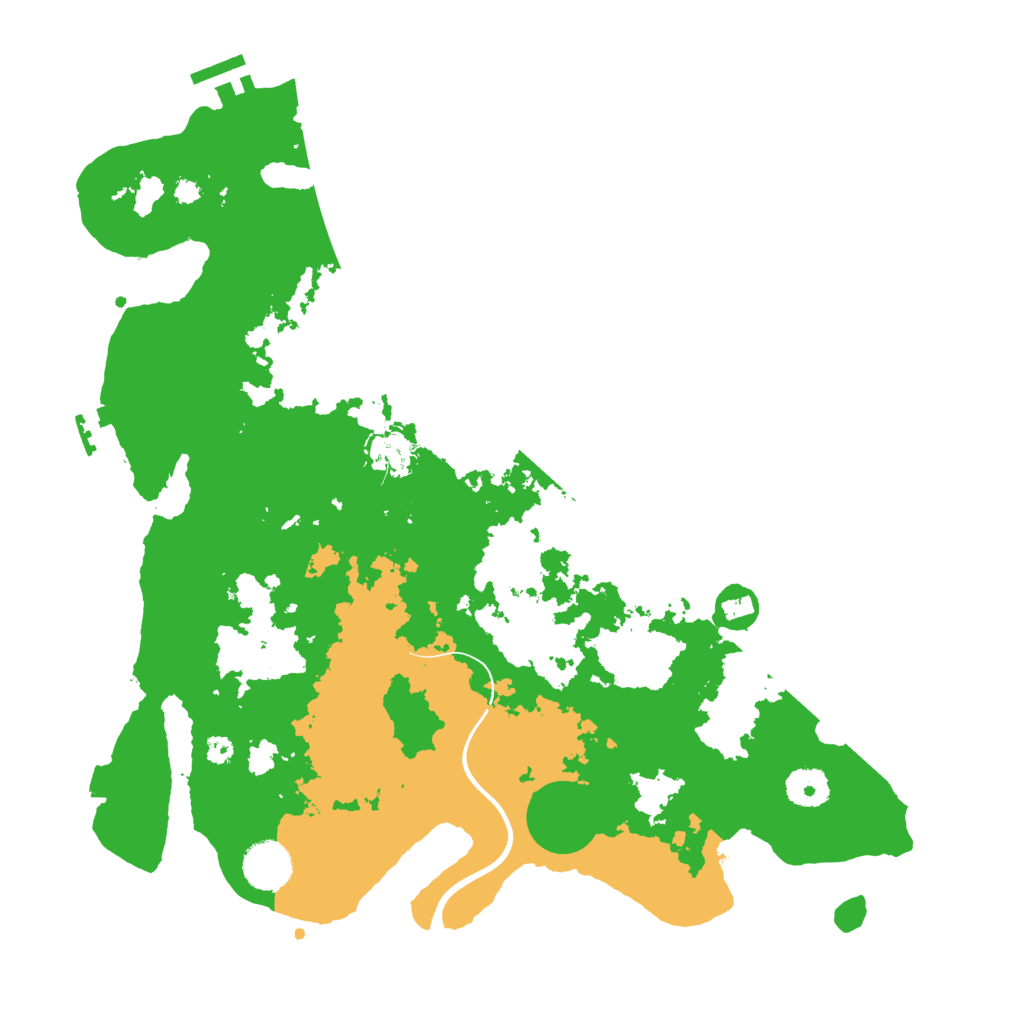 Biome Rust Map: Procedural Map, Size: 3700, Seed: 79036558