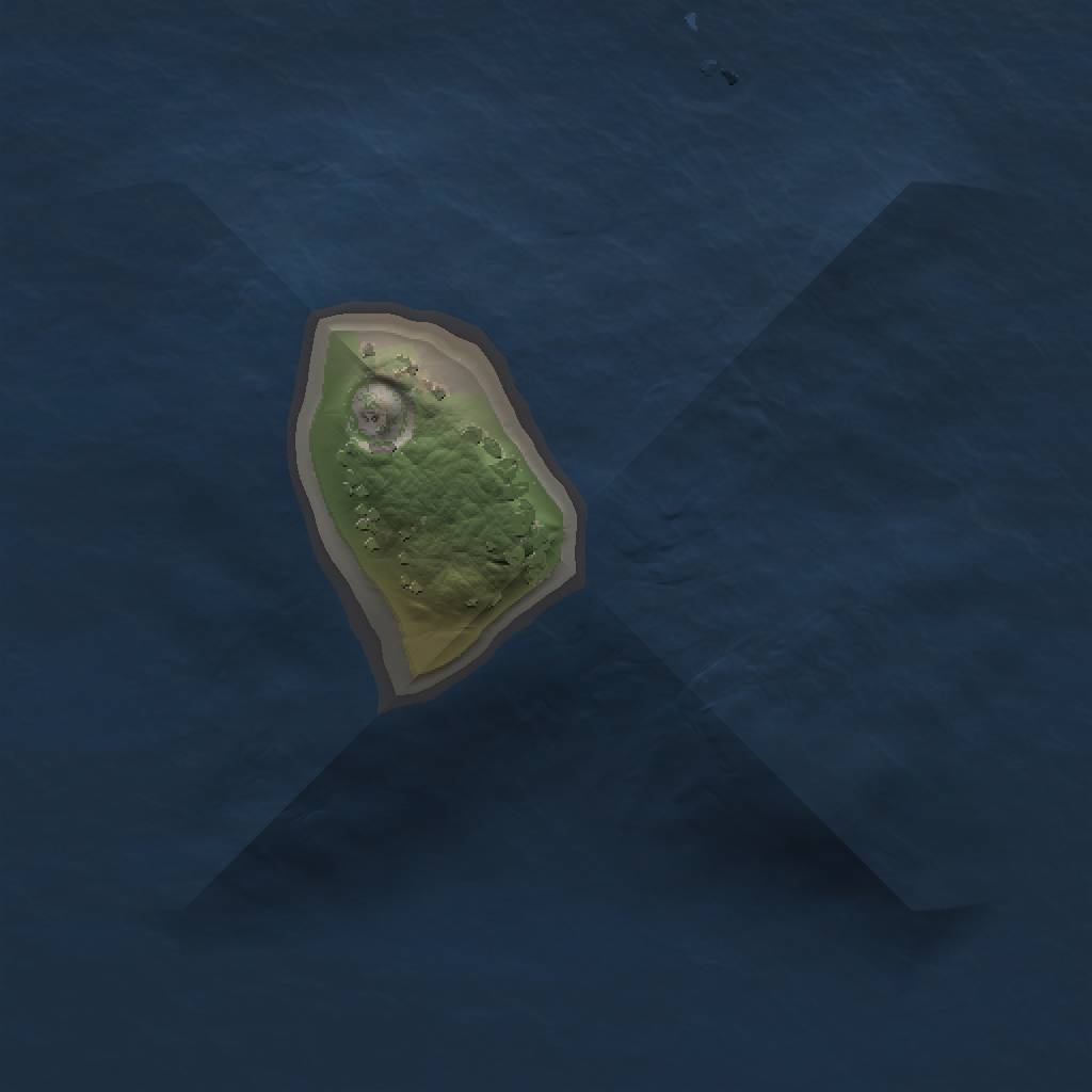 Rust Map: Procedural Map, Size: 1000, Seed: 1673894588, 3 Monuments