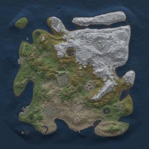 Thumbnail Rust Map: Procedural Map, Size: 3250, Seed: 7723, 14 Monuments