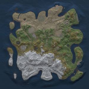 Thumbnail Rust Map: Procedural Map, Size: 3700, Seed: 1992547961, 17 Monuments