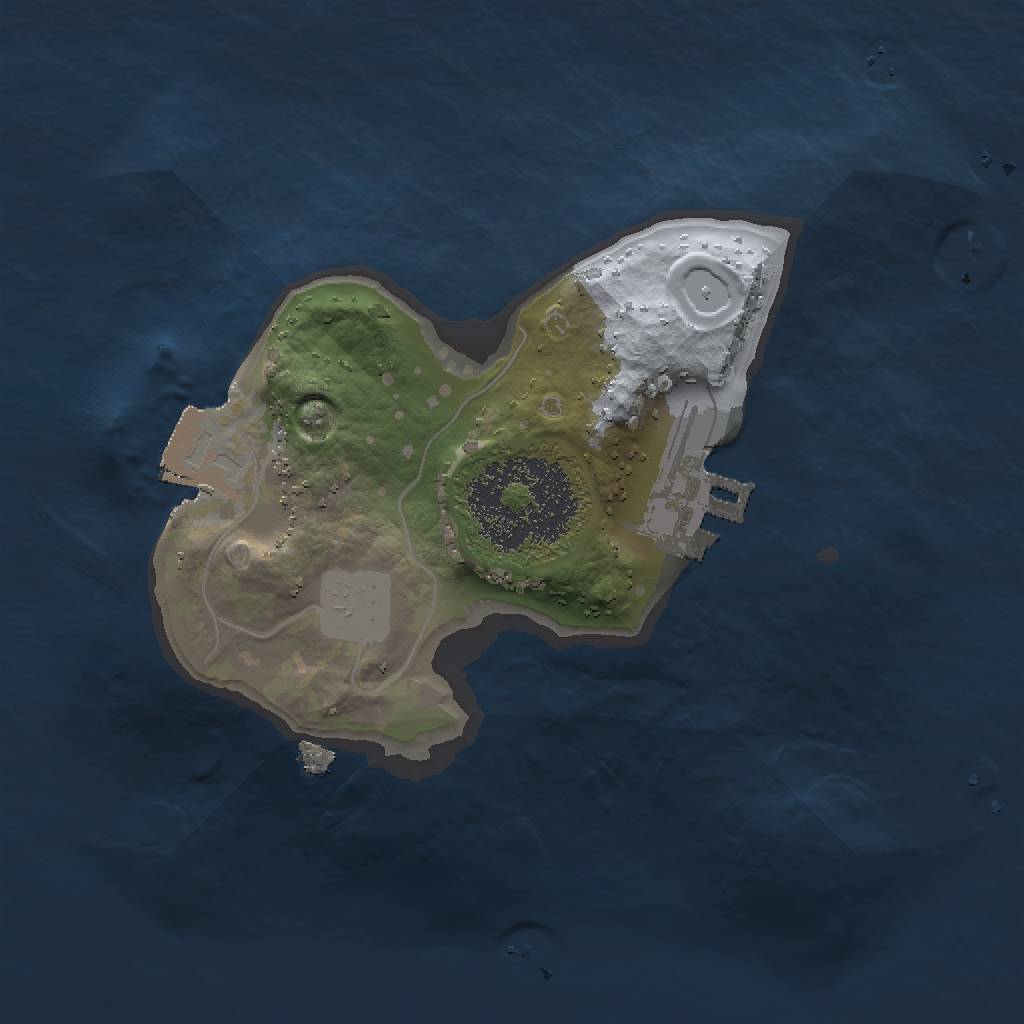 Rust Map: Procedural Map, Size: 1500, Seed: 1012439236, 4 Monuments