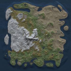 Thumbnail Rust Map: Procedural Map, Size: 5000, Seed: 1051077417, 19 Monuments