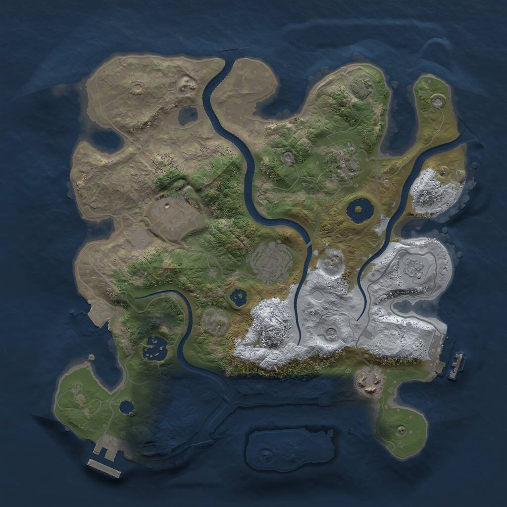 Rust Map: Procedural Map, Size: 3000, Seed: 6190, 11 Monuments