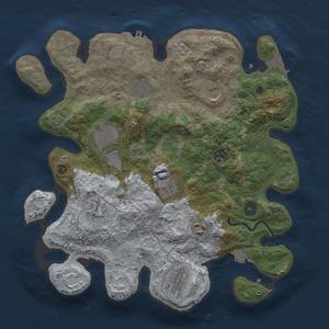 Thumbnail Rust Map: Procedural Map, Size: 3500, Seed: 1716507737, 17 Monuments