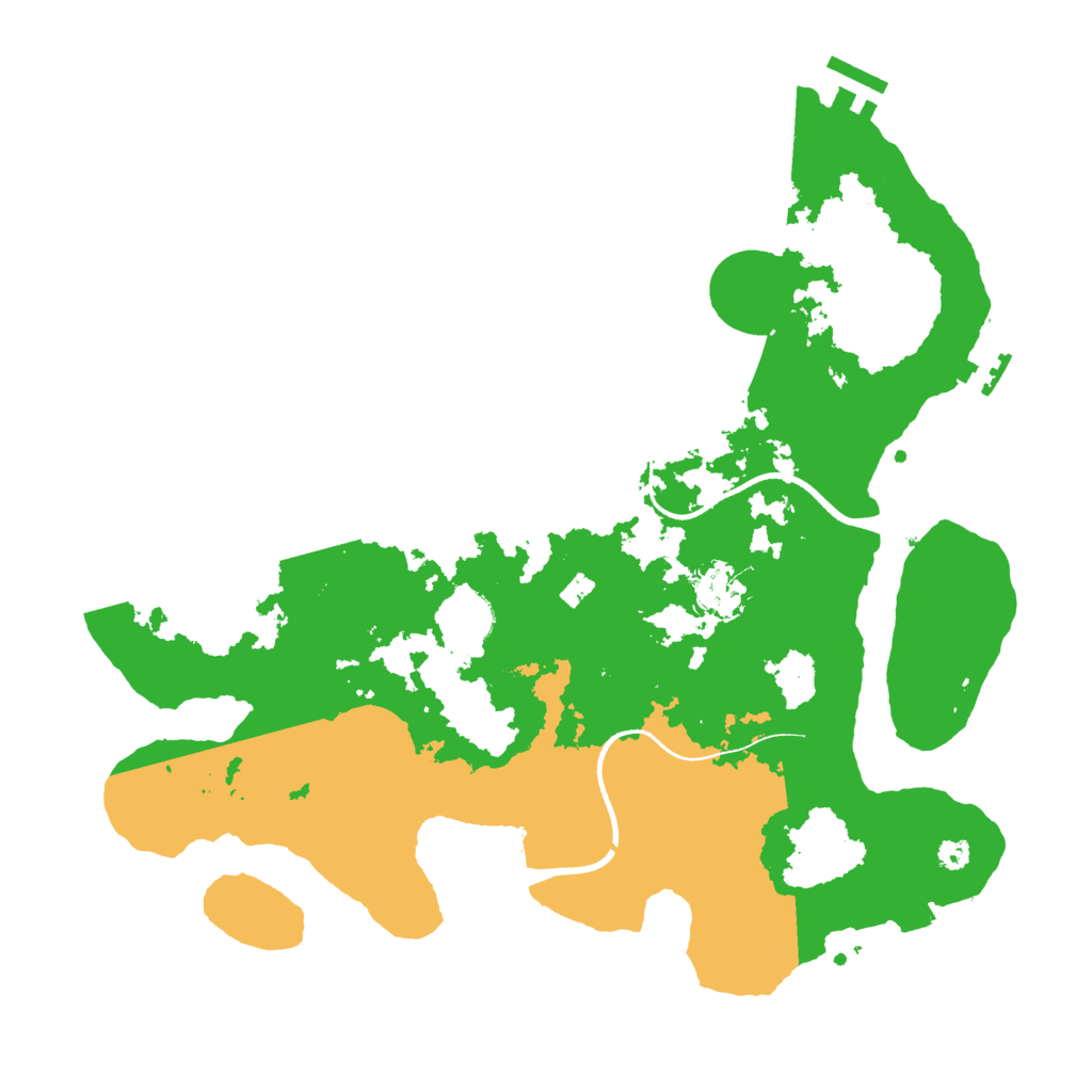 Biome Rust Map: Procedural Map, Size: 3500, Seed: 91591