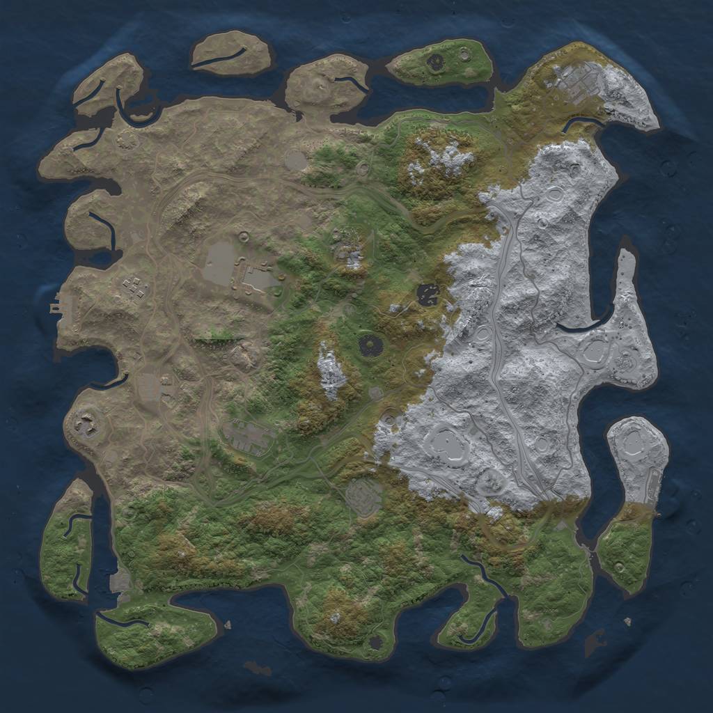 Rust Map: Procedural Map, Size: 4500, Seed: 2023070722, 17 Monuments