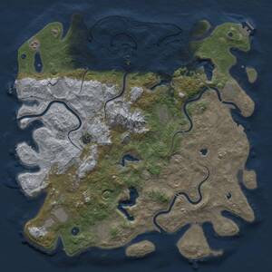 Thumbnail Rust Map: Procedural Map, Size: 5000, Seed: 20072022, 17 Monuments