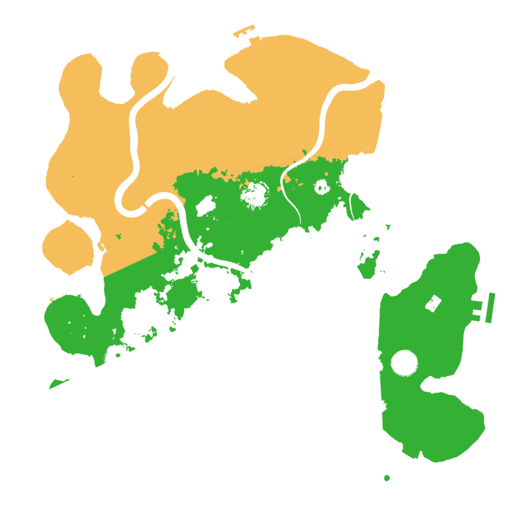 Biome Rust Map: Procedural Map, Size: 3500, Seed: 836326106
