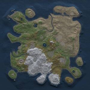 Thumbnail Rust Map: Procedural Map, Size: 3500, Seed: 821209570, 12 Monuments