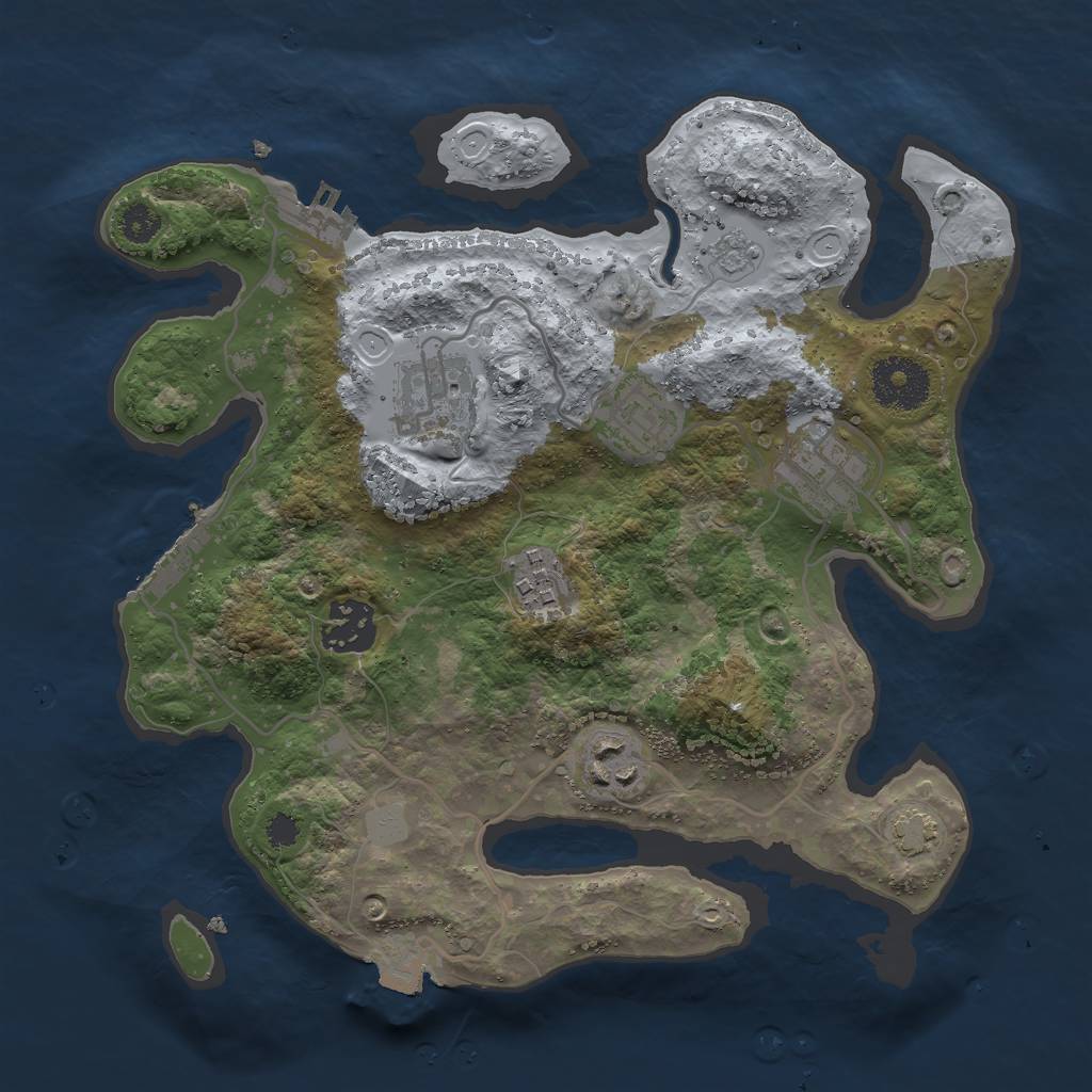 Rust Map: Procedural Map, Size: 2900, Seed: 777442, 13 Monuments