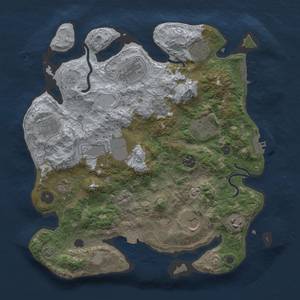 Thumbnail Rust Map: Procedural Map, Size: 3500, Seed: 234685840, 18 Monuments