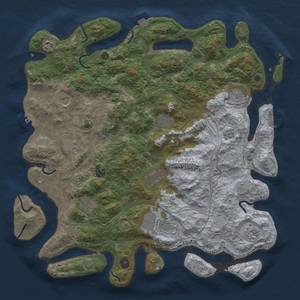 Thumbnail Rust Map: Procedural Map, Size: 4500, Seed: 501238751, 19 Monuments