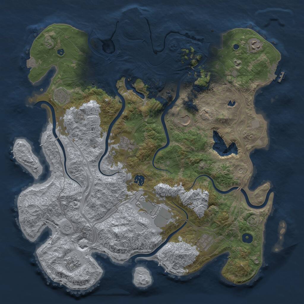 Rust Map: Procedural Map, Size: 4300, Seed: 26505984, 15 Monuments