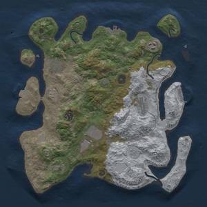 Thumbnail Rust Map: Procedural Map, Size: 3500, Seed: 1454547425, 15 Monuments