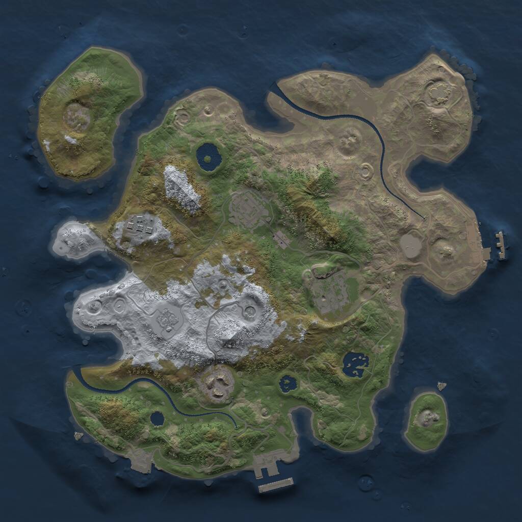 Rust Map: Procedural Map, Size: 3000, Seed: 5631784, 11 Monuments