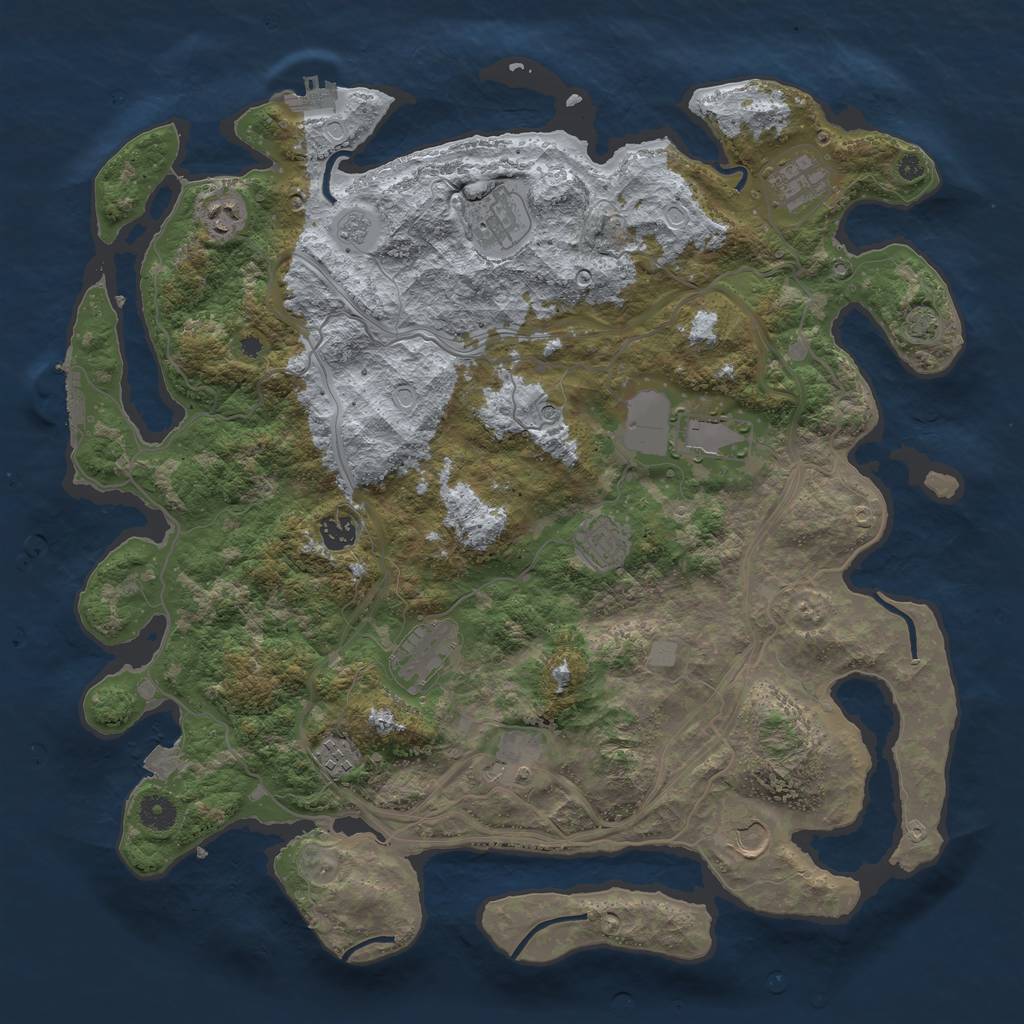 Rust Map: Procedural Map, Size: 4250, Seed: 1985805003, 18 Monuments