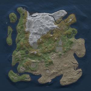 Thumbnail Rust Map: Procedural Map, Size: 3750, Seed: 23964, 18 Monuments