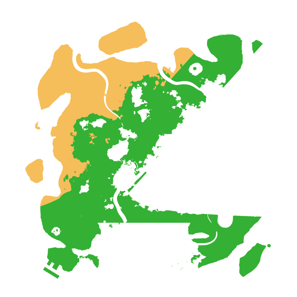 Biome Rust Map: Procedural Map, Size: 3500, Seed: 144805499