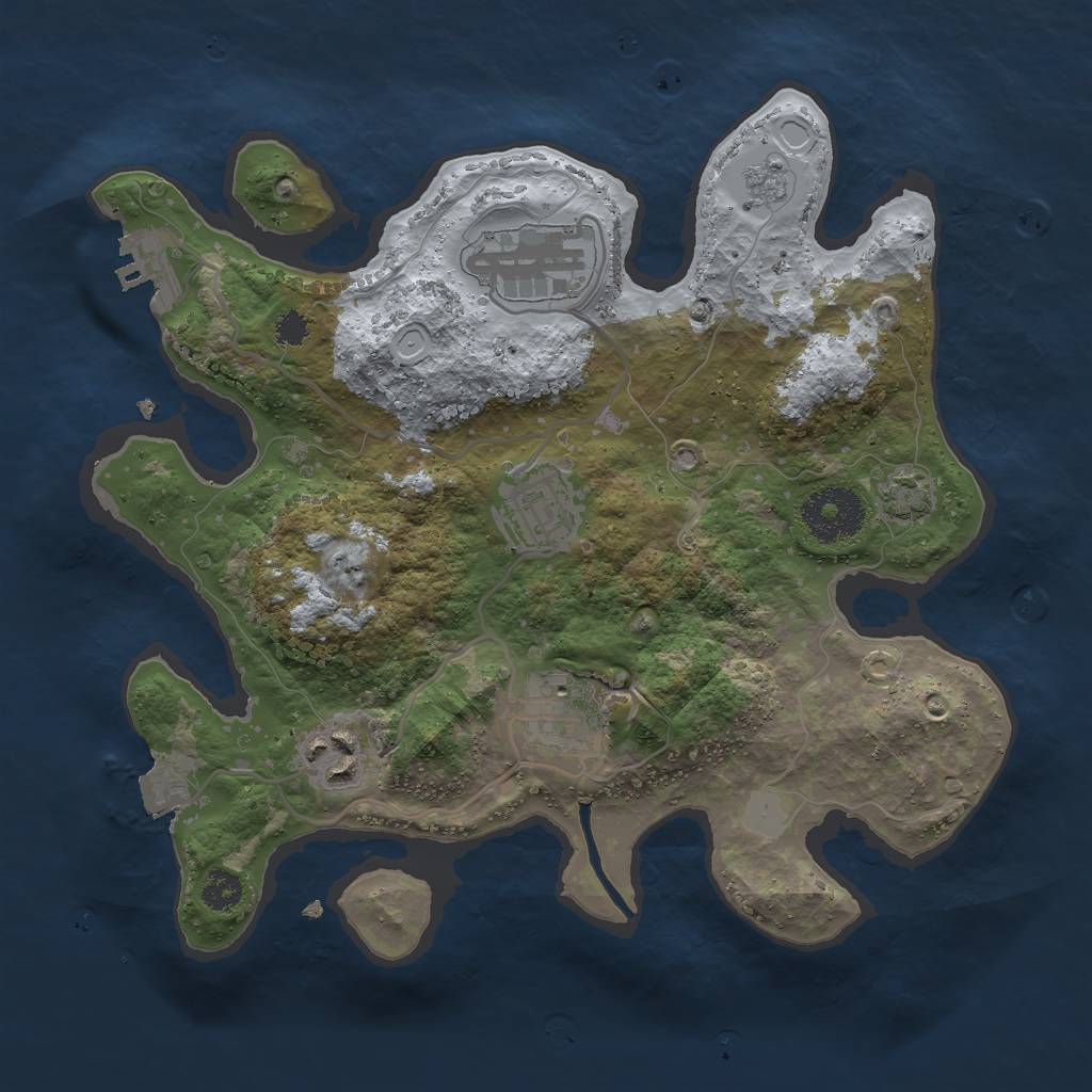 Rust Map: Procedural Map, Size: 2800, Seed: 797679914, 10 Monuments