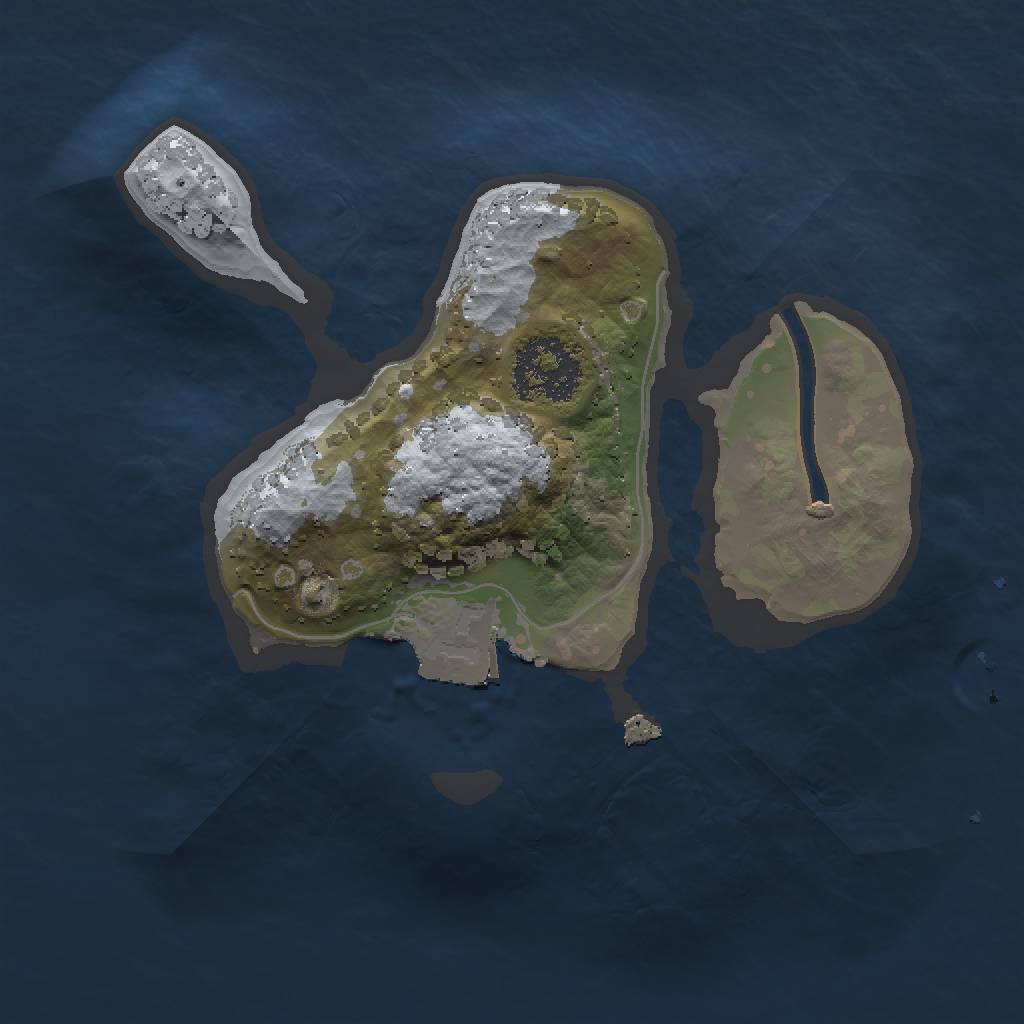 Rust Map: Procedural Map, Size: 1500, Seed: 467542, 3 Monuments