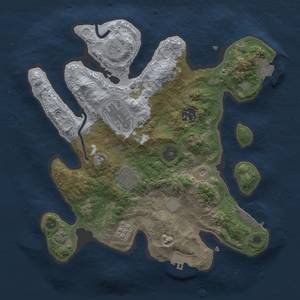 Thumbnail Rust Map: Procedural Map, Size: 3000, Seed: 545906755, 12 Monuments