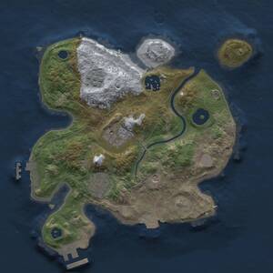 Thumbnail Rust Map: Procedural Map, Size: 2500, Seed: 27483647, 8 Monuments