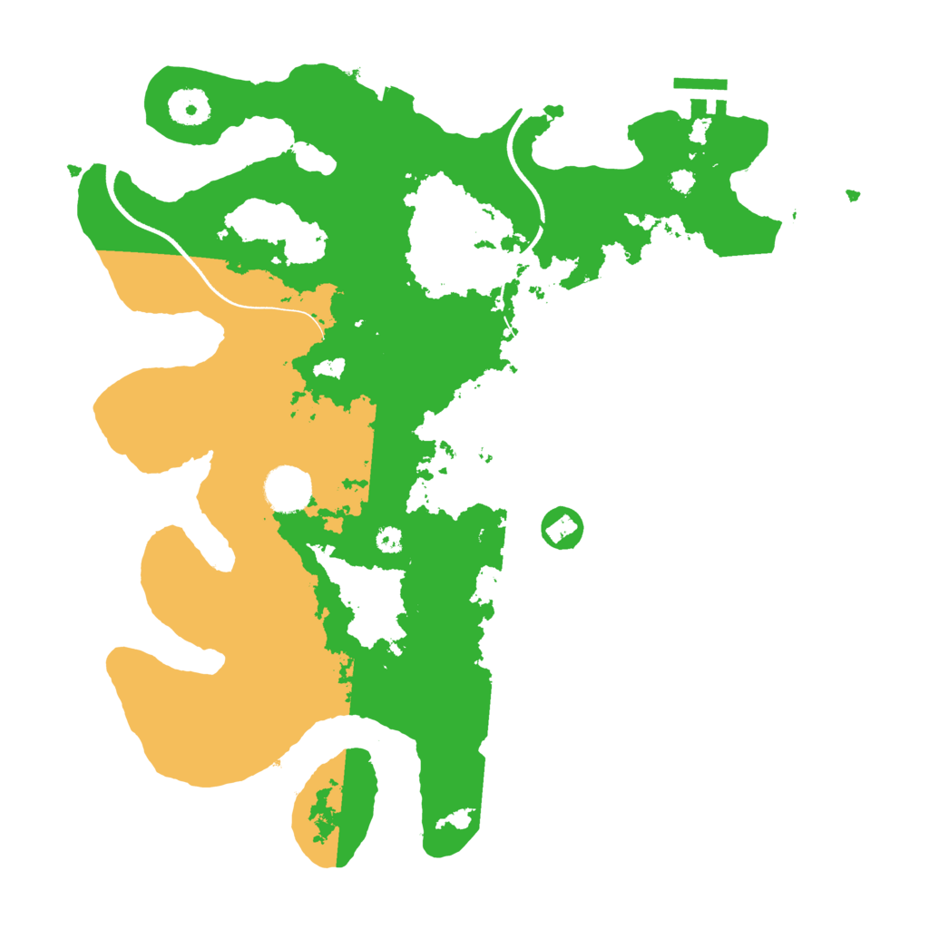 Biome Rust Map: Procedural Map, Size: 3500, Seed: 1046229333