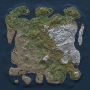 Thumbnail Rust Map: Procedural Map, Size: 4000, Seed: 1887860112, 18 Monuments