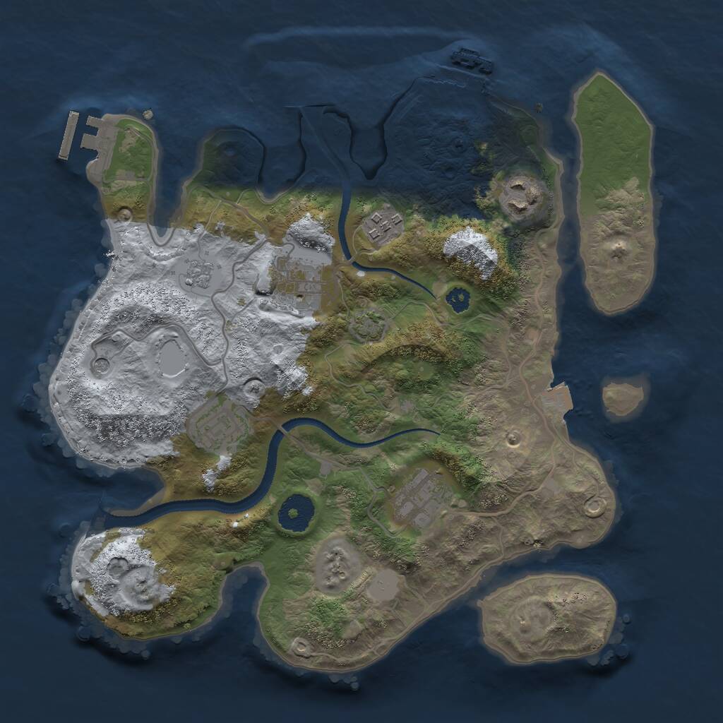 Rust Map: Procedural Map, Size: 3000, Seed: 14193, 11 Monuments