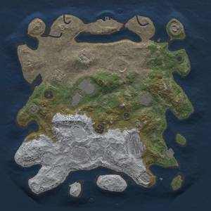 Thumbnail Rust Map: Procedural Map, Size: 3600, Seed: 8668425, 16 Monuments