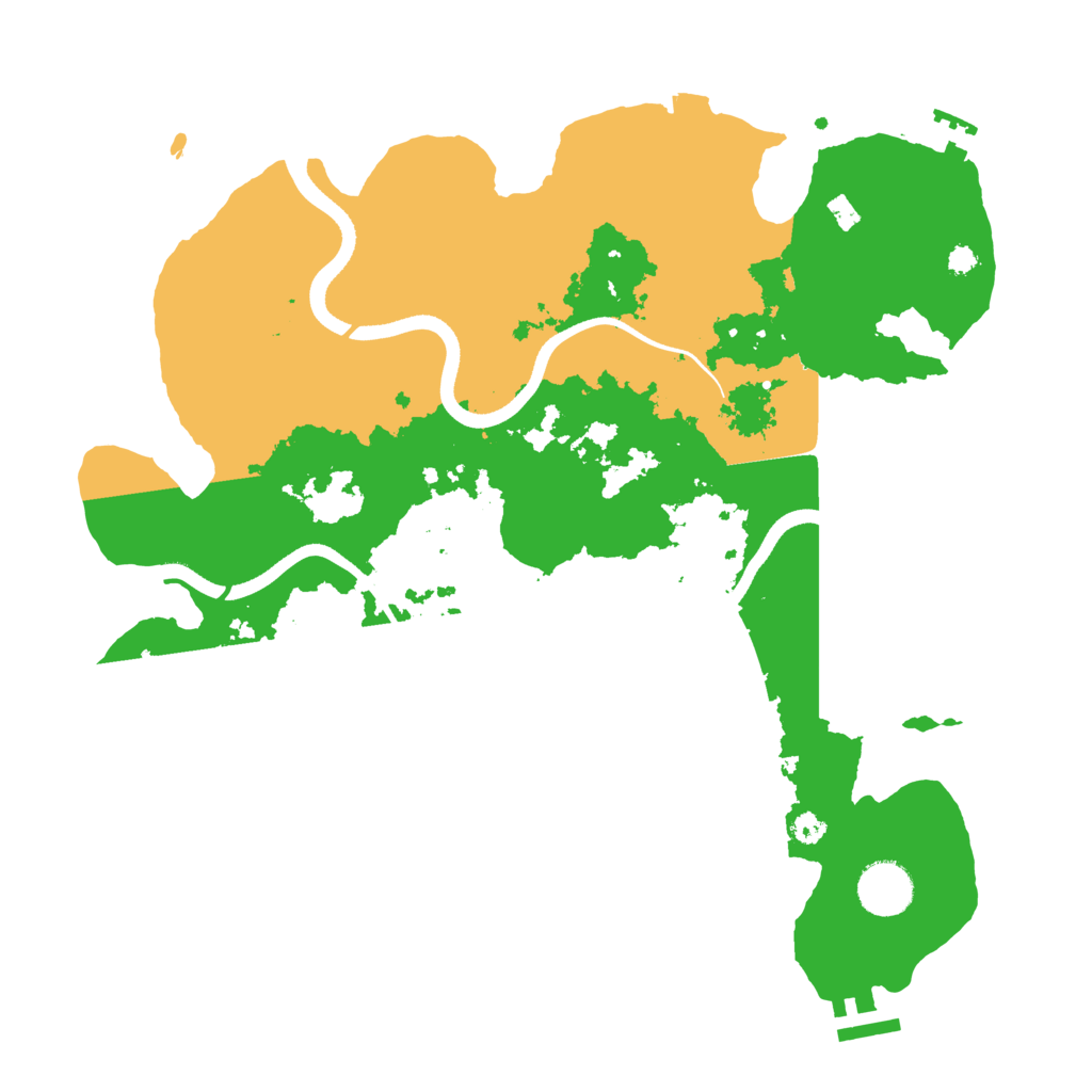 Biome Rust Map: Procedural Map, Size: 3500, Seed: 8080808