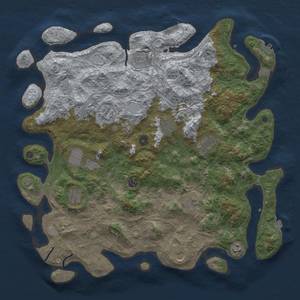 Thumbnail Rust Map: Procedural Map, Size: 4500, Seed: 386630304, 19 Monuments