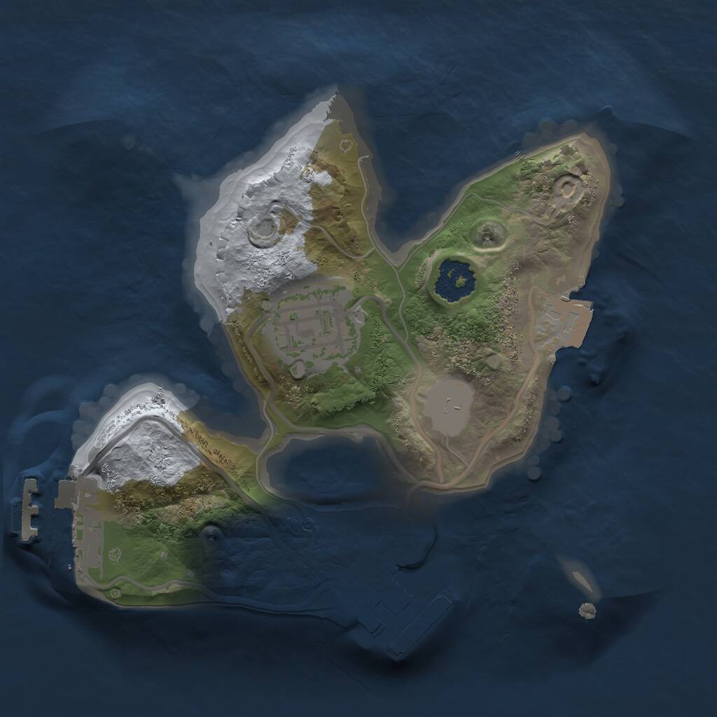 Rust Map: Procedural Map, Size: 1750, Seed: 368477409, 4 Monuments